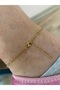 Anklet Steel Yellow Color Zircon Stone - 3