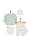Newborn 5-Piece Strap Hospital Release Baby Boy Elephant Patterned Newborn Set - 4