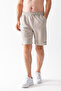 Men's John Borners Printed 100% Cotton Shorts and T-Shirt Set Beige - 25Y 7819 - 7