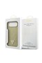 iPhone 17 Air Compatible Case Original Licensed Stoned Back Surface Triangle Logo Cover Gold - 8
