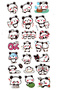 Sticker Embossed Sticker Decal Sticker (Xhc167)-18X9 Cm- Funny Panda - 2