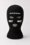 Barbed Wire Note Nice Embroidered Knitted Unisex Balaclava Knitted Gloves Set Black - 3