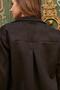Women's Collared Relaxed Cut Long Sleeve Lightweight Lycra Suede Fabric Buttoned Pocket Blazer Jacket-Black - 6