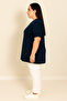 تي شيرت نسائي أساسي كبير الحجم بأكمام قصيرة مقاس كبير 1976-25 - 2