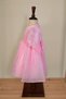 Baby Girl Pink Watermelon Sleeves Stone Detailed Evening Dress 1-5 Years - 2