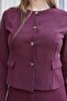 Women's Lightweight Stretchy Fabric Wide Zero Collar with Pocket Flap Long Sleeve Slim Fit Lightweight Short Blazer Jacket-Bord - 6