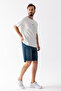 Men's Relaxed Fit 100% Cotton Denim Shorts Dark Blue - 5328 - 4