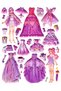 Sticker Embossed Sticker Decal Sticker (Laa606)-14X18 Cm- Lilac Girl Princess Dress up - 2