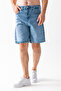 Men's Relaxed Fit 100% Cotton Denim Shorts Ice Blue - 5328 - 6