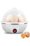 350W Electric Egg Cooker and Beater - White Steamer With 7 Egg Capacity, Automatic Shut-Off,