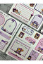 Seven Magic 12 Sheets 90 Pieces Purple Post-It and Sticker Set/Adhesive Paper/Label/Sticker - 6