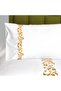 فروتشي طقم لحاف أبيض مُطرز بلون ذهبي كينج، نفرين طقم 7 قطع - 3