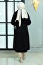 Detailed Cashmere Coat Black 19175 - 4