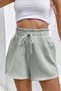 Ghassy Co. Women's 100% Cotton Muslin Vacation Home Inside/Outside Pocketless Lace-Up Shorts - 3