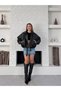 Women's Loose Cut Leather Jacket - 6