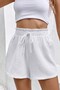 Ghassy Co. Women's 100% Cotton Muslin Vacation Home Inside/Outside Pocketless Lace-Up Shorts - 3
