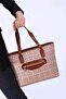 Women's Striped Long Strap 4 Compartment Polo Hand & Shoulder Bag - 4