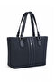 Women's Striped Long Strap 4 Compartment Polo Hand & Shoulder Bag - 5