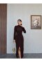 Shoulder Gathered Ring Accessory Dress - 2