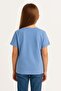 Girls' Cat Printed Crew Neck Short Sleeve Cotton T-Shirt - 2