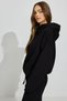 Black Hooded Women's Sweatshirt Sh264 - 5