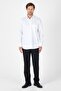 Men's White Rigid Collar 100% Cotton Comfort Fit Shirt 1004250323 - 2