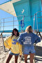 Unisex Oversize Sweatshirt Wildest Dreams Printed Yellow – Crew Neck, 3 Thread Ribs - 5