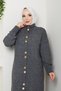 Women's Button Closure Neck Detailed Knitwear Cardigan - 6