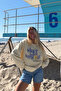 Unisex Oversize Sweatshirt Broken Wildest Dreams Printed Cream – Crew Neck, 3 Thread Ribs - 3