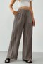 Ghassy Co. Women's 100% Cotton Muslin Ultra Light Palazzo Model Wide Leg Linen Blend Trousers - 7