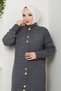 Women's Button Closure Neck Detailed Knitwear Cardigan - 2