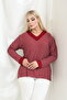 Bamboo Viscose V-Neck Long Sleeve Blouse – Relaxed Fit, Plus Size (Xl–6Xl) - 2
