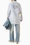 Striped Shirt - Light Blue - 100% Organic Cotton - Comfortable Drape and Stylish Design - 2