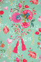 Love Bloom Heart Green Flowers Design Tablecloth - 130X204Cm - 4