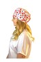 Cotton Poplin Surgical Cap Red Blue Daisy Patterned and Adjustable |   Hospital and Cook Cap - 4
