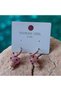 Steel Earrings Tarnish-Free Antiallergic Pink Figured (2 Years Importer Guaranteed) - 3
