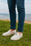 Gre0165 Genuine Leather Handmade Special Production B Buckle Thermoactive Sole White Loafer Shoes
