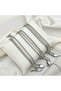Sparkling Three Rows of Chains and Stones Steel Bracelet