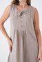 Women's Muslin Dress 100% Cotton Button and String Detailed Summer Casual - Mg007 - 2