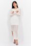 Women Knitted Bodycon Dress, White
