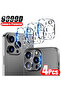4 قطع زجاج عدسة لهاتف iPhone 15Pro Max NNBILI 4 قطع زجاج واقي لعدسة الكاميرا لهاتف iPhone 16 13 12 11