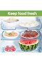 100Pcs Reusable Elastic Plastic Bowl Covers, Transparent, Food Storage Bones - 8