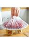 100Pcs Reusable Elastic Plastic Bowl Covers, Transparent, Food Storage Bones - 7