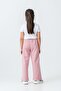 Girls' Sweatpants with Wide Legs and Printed Front with Grosgrain Stripes on the Sides - 4