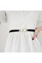 Pearl Detailed Thin Belt with Elastic Back Dress Belt Shirt Belt Coat Belt - 4