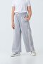Girls' Sweatpants with Wide Legs and Printed Front with Grosgrain Stripes on the Sides - 4