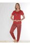 Short Sleeve Pajama Set Summer Viscose Plaid Pattern 08-130