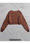 Dgn's Self Zero Collar Relief Balloon Collar Looking Women's Knitwear Sweater - 2