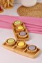 8 Piece Bamboo Wooden Sauce Bowl Snack Bowl – Presentation and Breakfast Set - 2