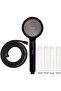 Blue Oasis Ionic Shower Filter Bundle | Silver Cylindrical Filter + 4 Dual Cartridges & 2M Hose | TU - 2
